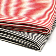 Tissu coton rustique rayé 3mm : Noir/écru ou Rouge/écru - TissusPapi.com
