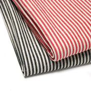 Tissu coton rustique rayé 3mm : Noir/écru ou Rouge/écru - TissusPapi.com