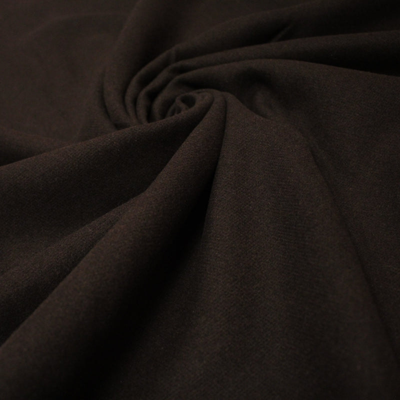 Tissu Drap de laine marron chocolat - TissusPapi.com