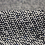 Tissu Tweed de laine faux - uni blanc cassé et bleu marine - Fabrication italienne - TissusPapi.com
