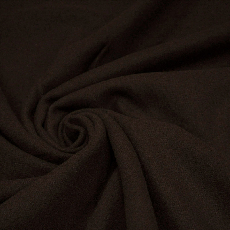 Tissu Drap de laine marron chocolat - TissusPapi.com