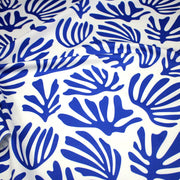 Tissu gabardine imprimée SILHOUETTE : trois motifs bleus et blancs - OEKO - TEX STANDARD 100 - TissusPapi.com