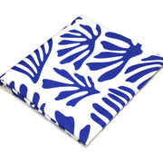 Tissu gabardine imprimée SILHOUETTE : trois motifs bleus et blancs - OEKO - TEX STANDARD 100 - TissusPapi.com
