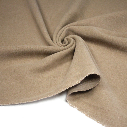 Tissu velours de laine marron Cappuccino - Fabrication italienne - TissusPapi.com