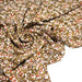 Tissu Viscose crêpe ocre fleuri blanc rouille noir - TissusPapi.com