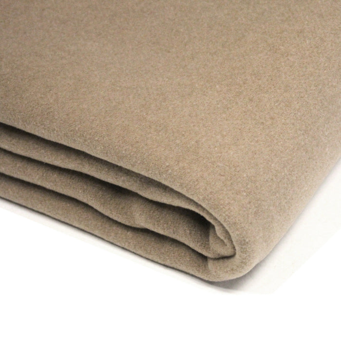 Tissu velours de laine marron Cappuccino - Fabrication italienne - TissusPapi.com