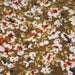 Tissu Viscose crêpe ocre fleuri blanc rouille noir - TissusPapi.com