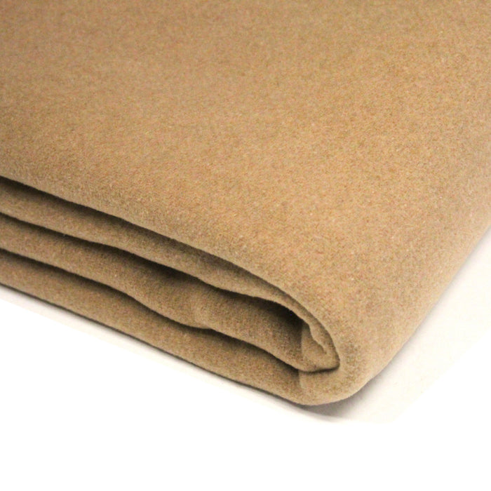 Tissu velours de laine marron Cappuccino - Fabrication italienne