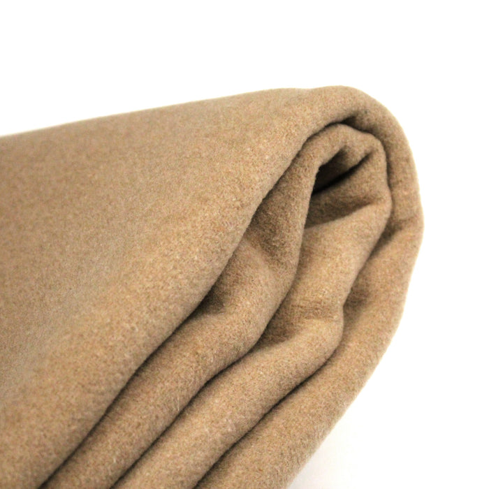 Tissu velours de laine marron Cappuccino - Fabrication italienne