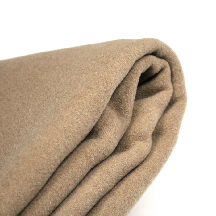 Tissu velours de laine marron Cappuccino - Fabrication italienne - TissusPapi.com