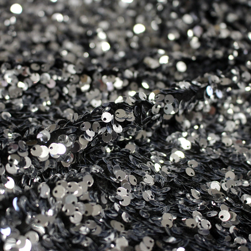 Tissu Sequin paillettes sur velours, nombreuses couleurs ! - TissusPapi.com