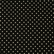 Tissu coton POLKA DOT noir et pois écrus 2mm - TissusPapi.com