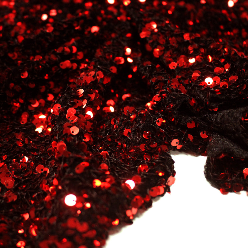 Tissu Sequin paillettes sur velours, nombreuses couleurs ! - TissusPapi.com
