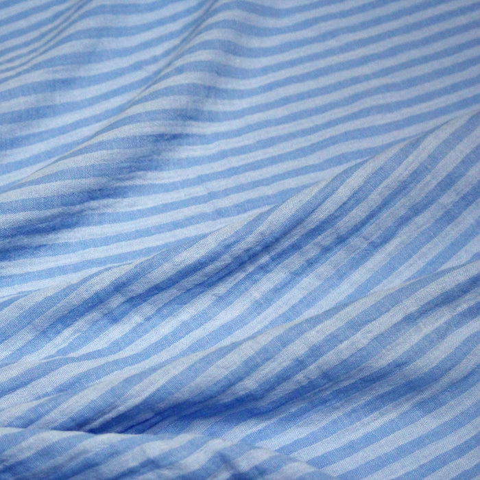 Tissu double gaze coton RAYURES recto verso : nombreuses couleurs ! OEKO - TEX - TissusPapi.com