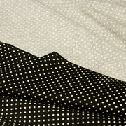 Tissu coton POLKA DOT noir et pois écrus 2mm - TissusPapi.com