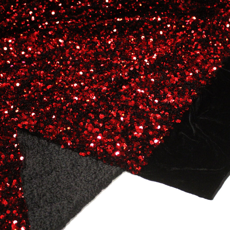 Tissu Sequin paillettes sur velours, nombreuses couleurs ! - TissusPapi.com