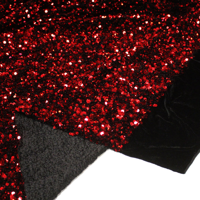 Tissu Sequin paillettes sur velours, nombreuses couleurs !