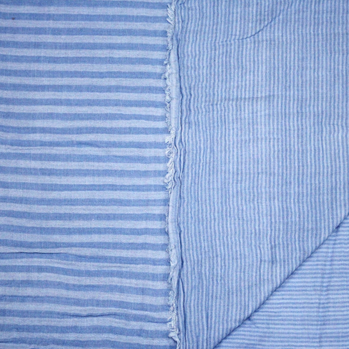 Tissu double gaze coton RAYURES recto verso : nombreuses couleurs ! OEKO - TEX - TissusPapi.com