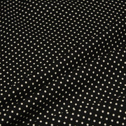 Tissu coton POLKA DOT noir et pois écrus 2mm - TissusPapi.com