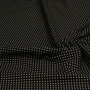 Tissu coton POLKA DOT noir et pois écrus 2mm - TissusPapi.com