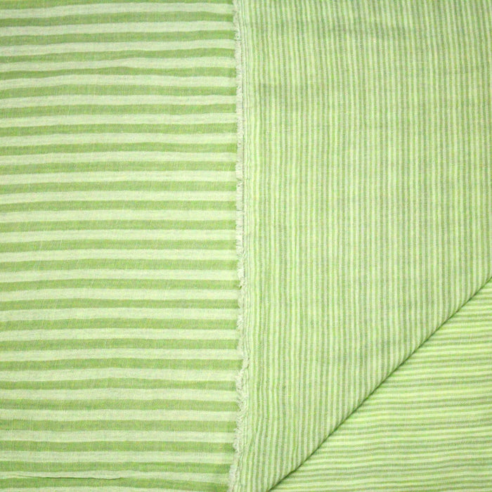 Tissu double gaze coton RAYURES recto verso : nombreuses couleurs ! OEKO - TEX - TissusPapi.com