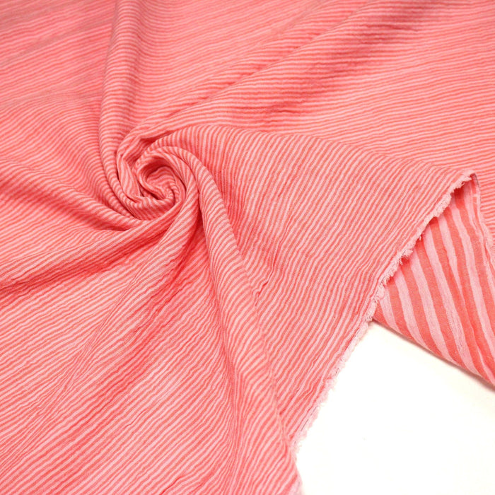 Tissu double gaze coton RAYURES recto verso : nombreuses couleurs ! OEKO - TEX - TissusPapi.com