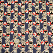 Tissu cotonnade LES NAGEUSES ART DECO - OEKO - TEX STANDARD 100 - TissusPapi.com