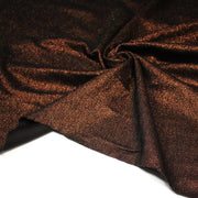 Tissu Maille viscose rouge cuivre lurex et verso noir, de fabrication française - TissusPapi.com