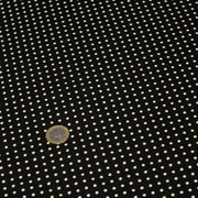 Tissu coton POLKA DOT noir et pois écrus 2mm - TissusPapi.com