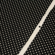 Tissu coton POLKA DOT noir et pois écrus 2mm - TissusPapi.com