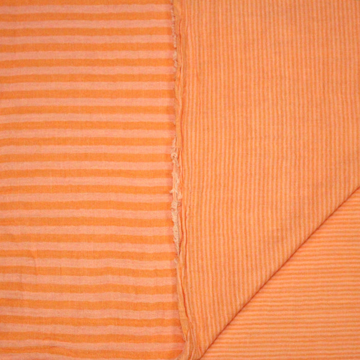 Tissu double gaze coton RAYURES recto verso : nombreuses couleurs ! OEKO - TEX - TissusPapi.com