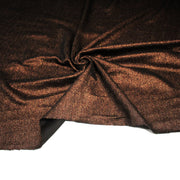 Tissu Maille viscose rouge cuivre lurex et verso noir, de fabrication française - TissusPapi.com