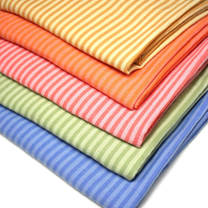 Tissu double gaze coton RAYURES recto verso : nombreuses couleurs ! OEKO - TEX - TissusPapi.com