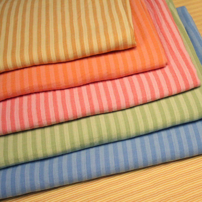 Tissu double gaze coton RAYURES recto verso : nombreuses couleurs ! OEKO - TEX - TissusPapi.com
