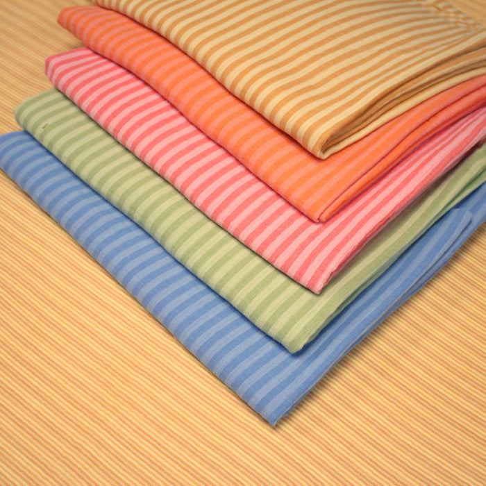 Tissu double gaze coton RAYURES recto verso : nombreuses couleurs ! OEKO - TEX - TissusPapi.com