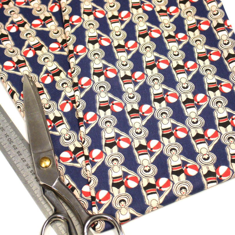 Tissu cotonnade LES NAGEUSES ART DECO - OEKO - TEX STANDARD 100 - TissusPapi.com