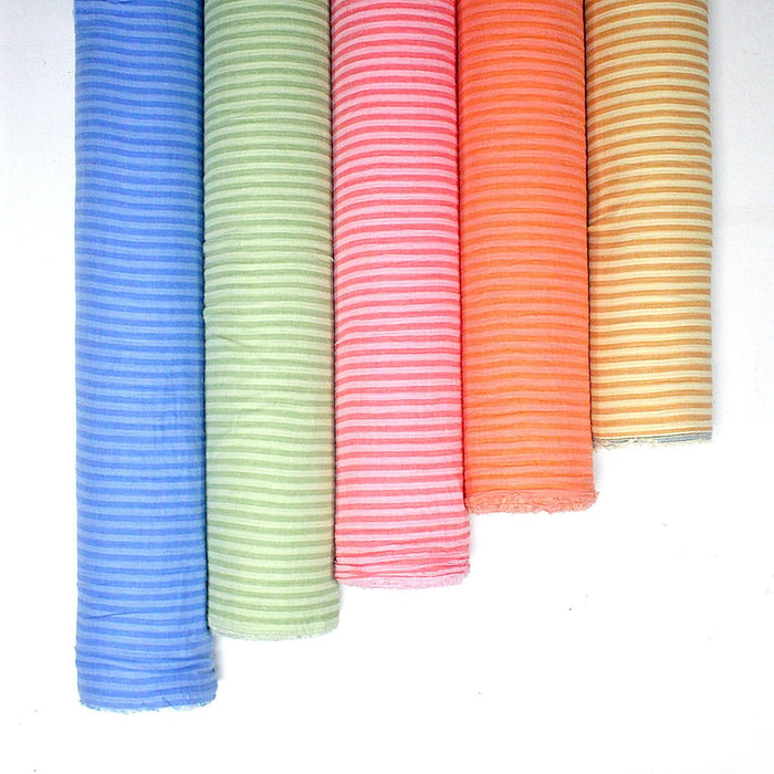 Tissu double gaze coton RAYURES recto verso : nombreuses couleurs ! OEKO - TEX - TissusPapi.com