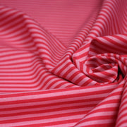 Tissu cotonnade aux rayures rose magenta et rose, 3mm - TissusPapi.com