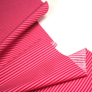Tissu cotonnade aux rayures rose magenta et rose, 3mm - TissusPapi.com