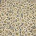 Tissu popeline coton ocre clair aux fleurs & fines arabesques noirs et jaunes - TissusPapi.com
