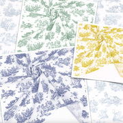 Tissu cotonnade Toile de Jouy OBER blanc : nombreuses couleurs - OEKO - TEX - TissusPapi.com
