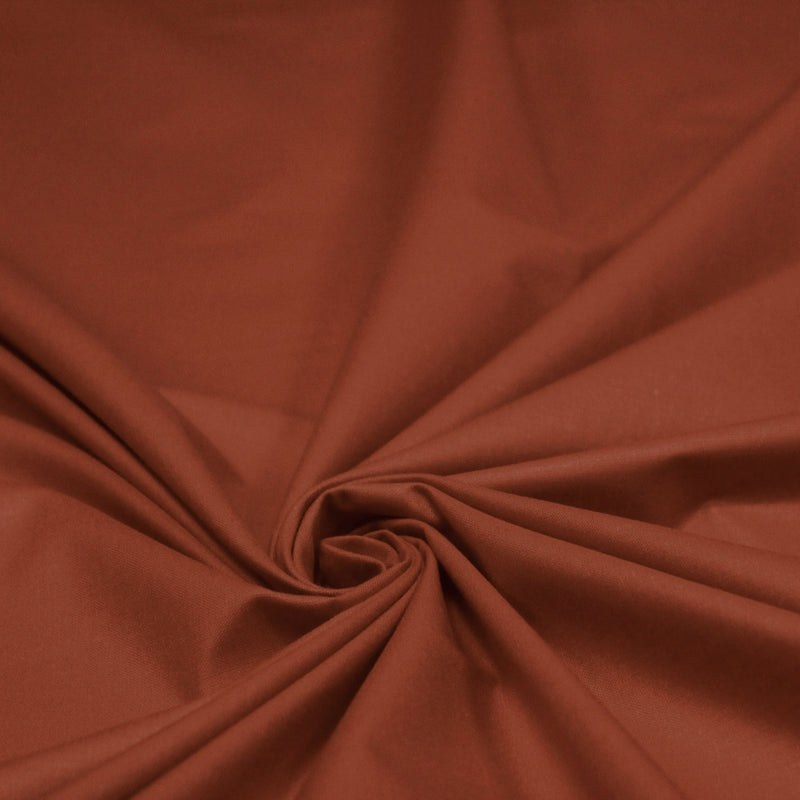 Tissu coton uni orange rouille - COLLECTION LES BASIQUES - TissusPapi.com