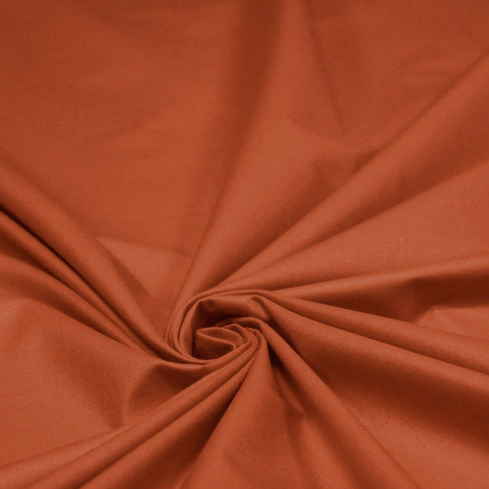Tissu de coton uni orange rouille BENJAMIN - OEKO-TEX®