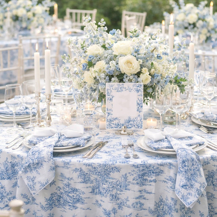 Tissu coton renforcé TOILE DE JOUY grande largeur 280cm : bleu, rouge, vert, gris - OEKO - TEX - TissusPapi.com