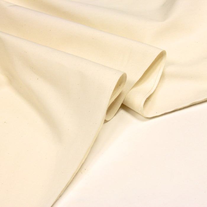 Tissu de coton écru uni - toile à drap - Grande largeur 280cm - COLLECTION ISÈRE - Fabrication française