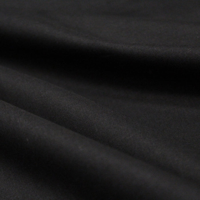 Tissu de coton noir uni - toile à drap - Grande largeur 280cm - COLLECTION ISÈRE - Fabrication française