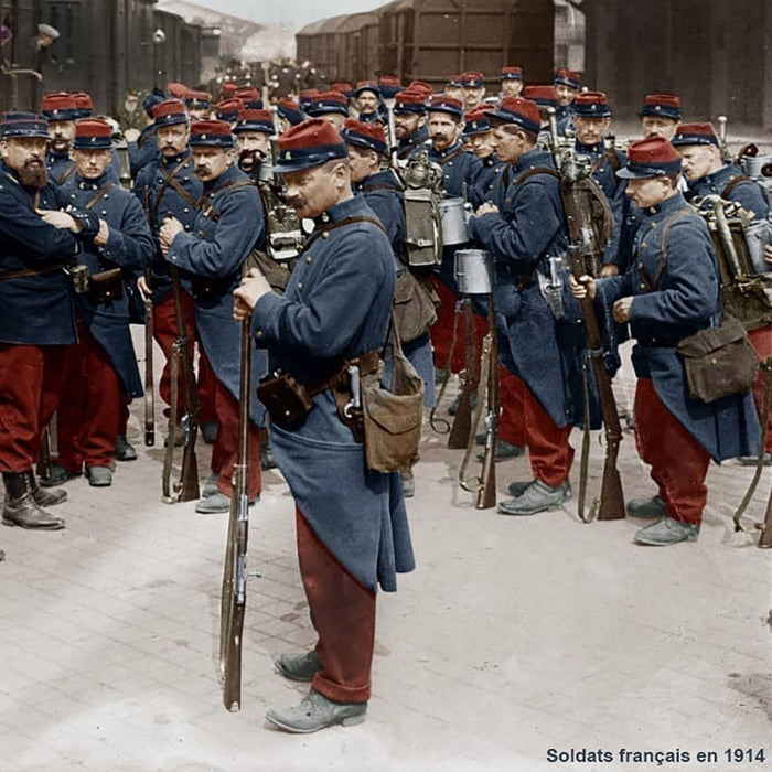 French Pantalon Rouge Garance 1914 Tissu Drap De Laine Rouge