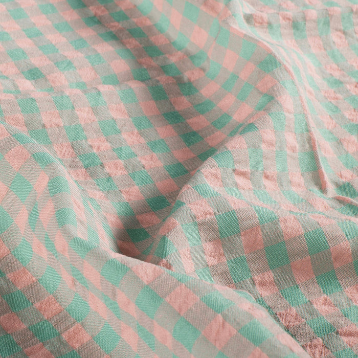 Tissu seersucker coton Vichy : nombreuses couleurs estivales ! - STANDARD 100 OEKO - TEX - TissusPapi.com