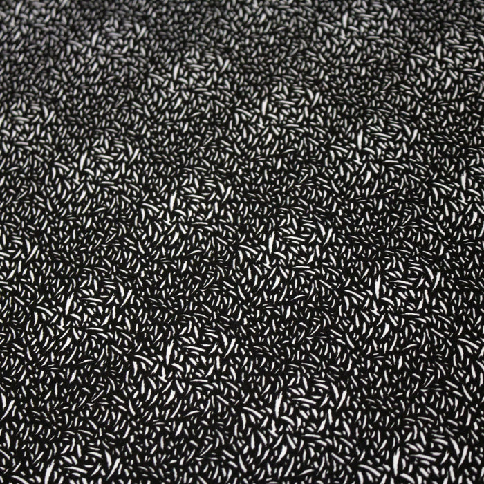 Tissu popeline de viscose faux-uni noir & blanc - Fabrication française - OEKO-TEX