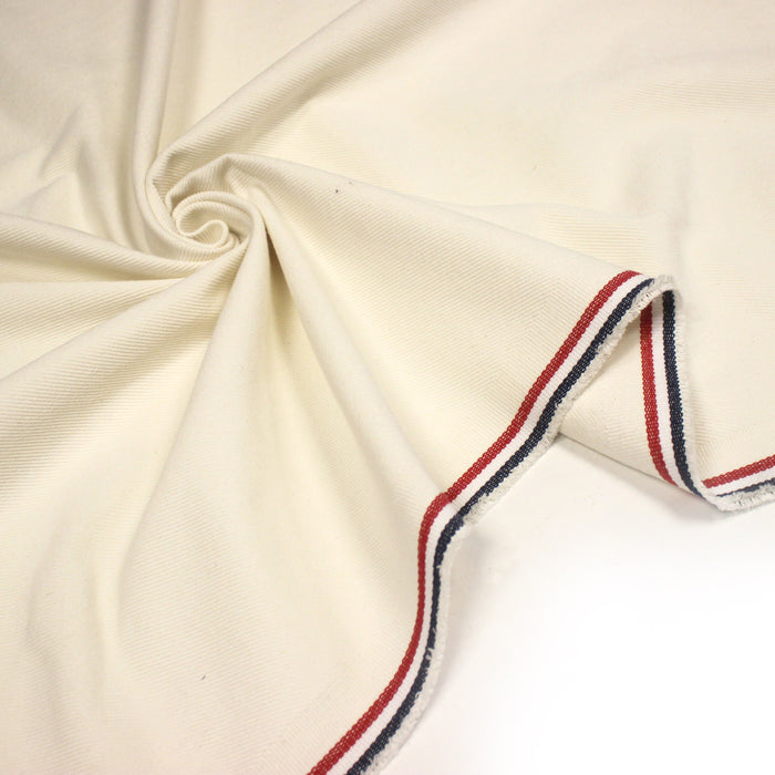 Tissu SERGÉ DENIM DE COTON ÉPAIS : trois couleurs - Matière recyclée & fabrication française